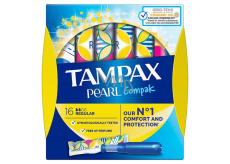 Tampax Compak Pearl Reguläre Frauentampons mit 16-teiligem Applikator