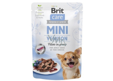 Brit Care Mini Venison Fillets In Gravy komplettes Super-Premium-Futter für erwachsene Hunde kleiner Rassen Beutel 85 g