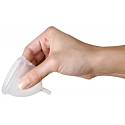 LadyCup Menstruationstasse transparent, groß L