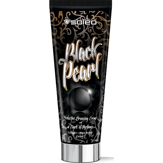 Soleo Black Pearl Stark getönter Solarium-Bronzer mit Kollagen und Parfümduft 150 ml