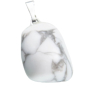 Magnesit / Howlite White Tumbler Anhänger Naturstein, 2,2-3 cm, 1 Stück, Reinigungsstein