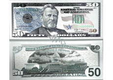 Talisman versilberte 50 USD Dollarnote