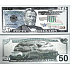 Talisman versilberte 50 USD Dollarnote