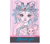 Ditipo Entspannung Malbuch Dream girl A4 rosa 10 Seiten