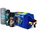 Rexona Euro 2024 Advanced Protection Sport Cool Antitranspirant Spray 150 ml + Axe Dark Temptation Deodorant Spray 150 ml + Dove Men +Care Clean Comfort Shower Gel 250 ml + Herren-Etui, Geschenkset für den Mann