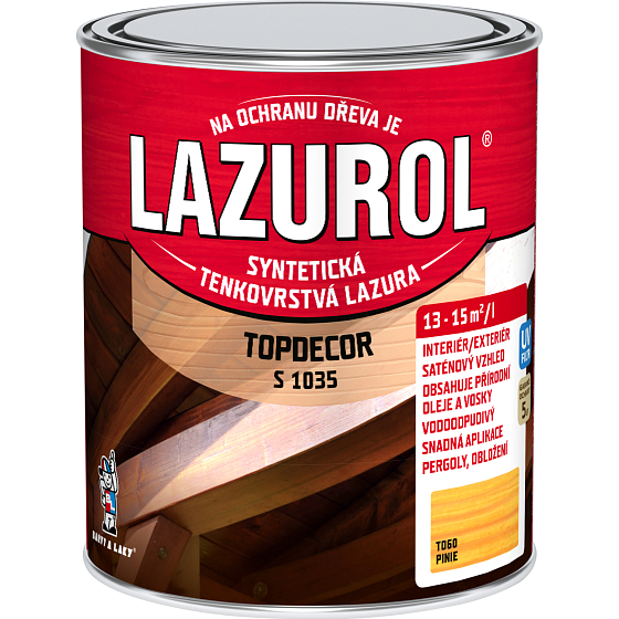 Lazurol Topdecor S1035 Dünnschichtlasur für Holz T060 Kiefer, 750 ml