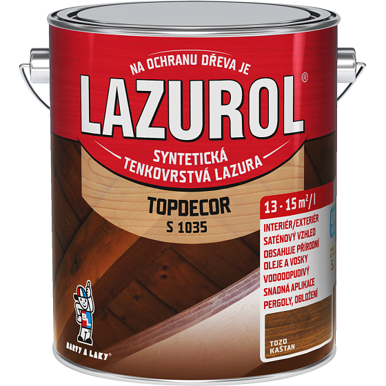 Lazurol Topdecor S1035 dünnschichtige Holzlasur T020 Kastanie, 2,5 l