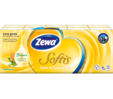 Zewa Softis Soft & Sensitive 4-lagige Papiertaschentücher, 10× 9 Stück