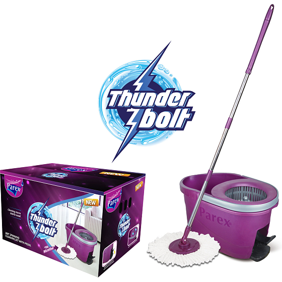 PAREX MOP THUNDERBOLT 360° rotierende Pedal-Reinigungsset