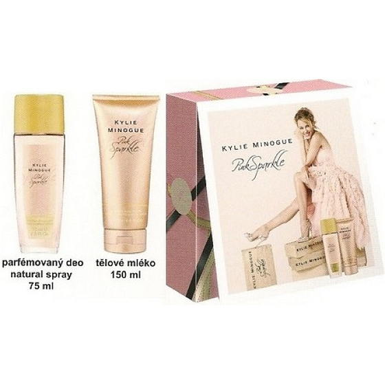 Kylie Minogue Pink Sparkle parfümiertes Deodorantglas für Frauen 75 ml + Körperlotion 150 ml, Kosmetikset