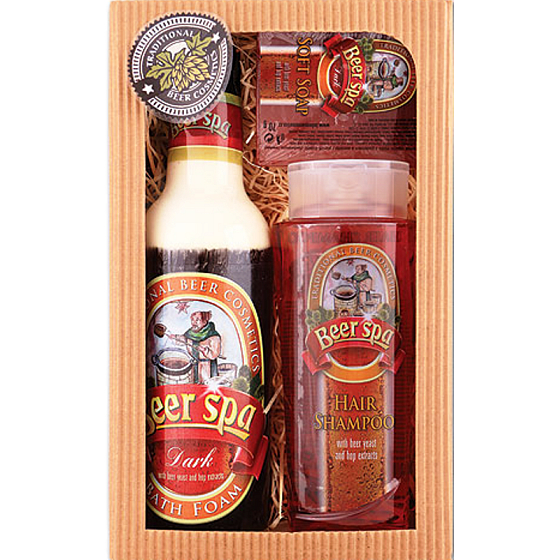 Bohemia Gifts Beer Spa Haarshampoo 250 ml + Badeschaum 500 ml + Toilettenseife 70 g, Kosmetikset