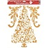 Kleberfreie Fensterfolie mit Goldglitterbaum 42 x 30 cm