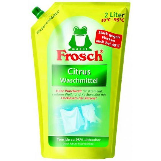 Frosch Eko Lemon Flüssigwaschmittel für weiße Leinenmine 2 l