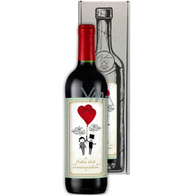 Bohemia Gifts Hochzeitsgeschenk Wein 750 ml