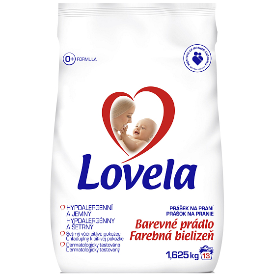 Lovela Farbige Wäsche Hypoallergenes Waschpulver 13 Dosen 1,6 25 kg