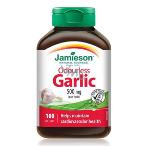 Jamieson Geruchloser Knoblauch 500 mg, Nahrungsergänzungsmittel mit Pflanzenextrakt 100 Kapseln