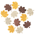 Blätter Holz beige-gelb-braun 4 cm 12 Stück