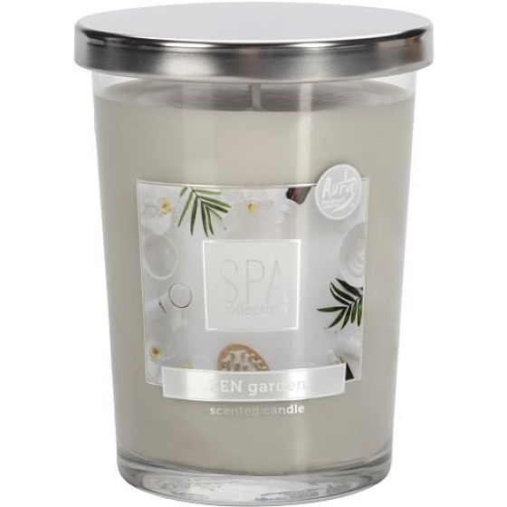 Bispol Spa Collection Zen Garden - Duftkerzenglas mit Zen-Garten, Brenndauer bis zu 68 Stunden 340 g