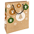 Nekupto Geschenk Kraftbeutel 25 x 8 x 19 cm Weihnachtsengel, Schneeflocken, Baum 593 WKHM