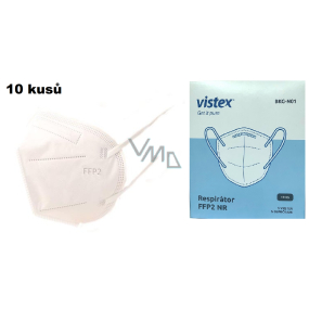 Vistex Respirator Mundschutz 5-lagige FFP2 Gesichtsmaske 10 Stück