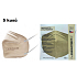 Tex Tech Respirator Mundschutz 5-lagige FFP2 Gesichtsmaske 5 Stück beige