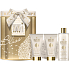 Grace Cole Warm Vanilla & Sweet Almond Reinigungsgel 150 ml + Körpercreme 150 ml + Badeschaum 250 ml + Waschschwamm + Blechdose, Kosmetikset für Damen
