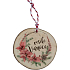 Bohemia Gifts Handgefertigtes Weihnachtsornament aus Holz Frohe Weihnachten 6 cm