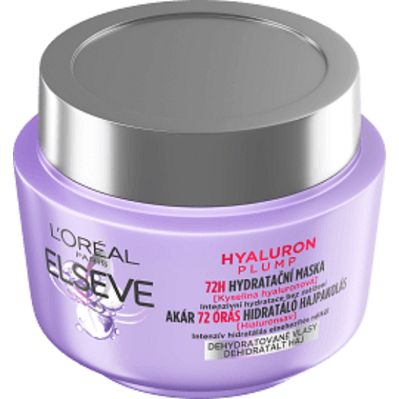 Loreal Paris Elseve Hyaluron Plump 72h feuchtigkeitsspendende Maske für dehydriertes Haar 300 ml