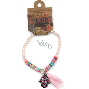Albi Schmuck Armband aus Perlen Hamsa gut, Zufriedenheit, Schutzamulett 1 Stück verschiedene Farben