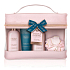 Baylis & Harding Jojoba-, Vanille- und Mandelöl Waschgel 300 ml + Duschcreme 300 ml + Körperlotion 200 ml + Waschschwamm + Kosmetiktasche 2 Stück, Kosmetikset für Frauen
