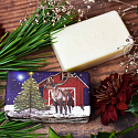 English Soap Rentier - weihnachtliche natürliche parfümierte Toilettenseife mit Sheabutter 190 g