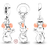 Charms Sterling Silber 925 Disney Remy Ratte, Armband Anhänger