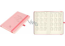 Albi Pocket Diary 2025 - Hellrosa mit Aufschrift 9,3 x 15 x 1,3 cm