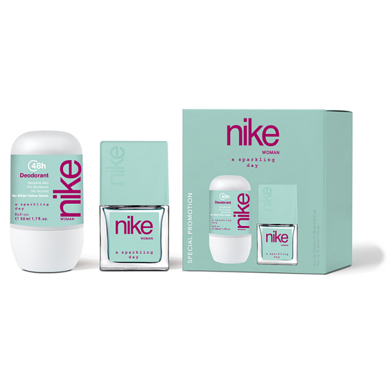 Nike A Sparkling Day Eau de Toilette für Damen 30 ml + Roll-on 50 ml, Geschenkset