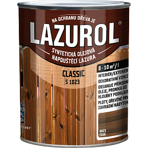 Lazurol Classic S1023 dünnfilmige Holzlasur mit Ölanteilen, 0023 Teak, 750 ml