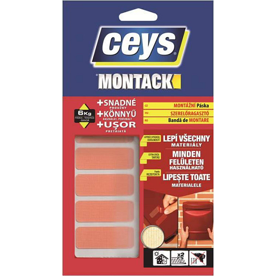 Ceys Montack Express beidseitige Montagebänder, 48 × 18 mm, 10 Stk.