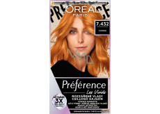 L'oreal Paris Préférence Vivid Colors barva na vlasy, Copper 7.432