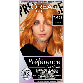 L'oreal Paris Préférence Vivid Colors Haarfarbe, Kupfer 7.432