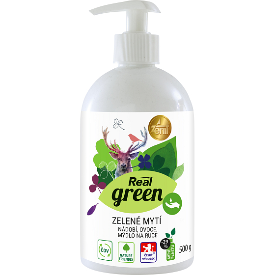 Real Green Clean grünes Geschirrspülen, Obst- und Handseife, 500 ml