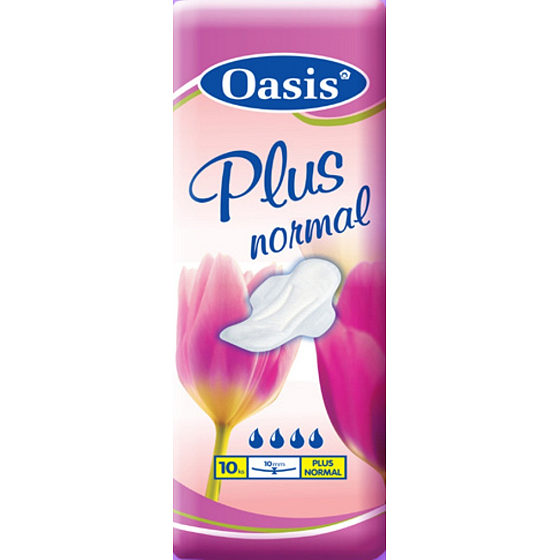 Oasis Normal Plus Intimpolster mit Flügeln 10 Stück