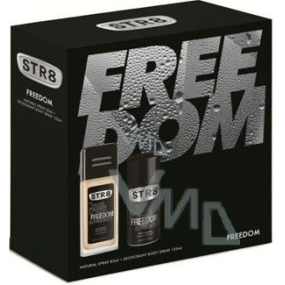 Str8 Freedom parfümiertes Deodorantglas für Männer 85 ml + Deodorant Spray 150 ml, Kosmetikset