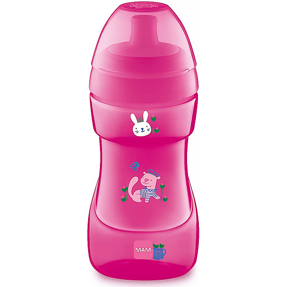 Ich habe einen Sports Cup Becher mit verschiedenen Motiven und Farben, 12+ Monate, 330 ml.