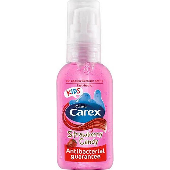 Carex Strawberry Candy Kids Strawberry antibakterielles Handgel 50 ml