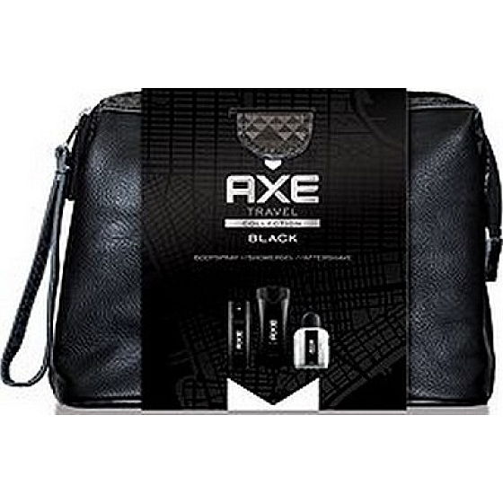 Axe Black 250 ml Duschgel + 100 ml Aftershave + 150 ml Deodorant Spray + Toilettenbeutel, Kosmetikset