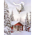 Nekupto Geschenk Papiertüte 23 x 18 x 10 cm Snowy Cottage