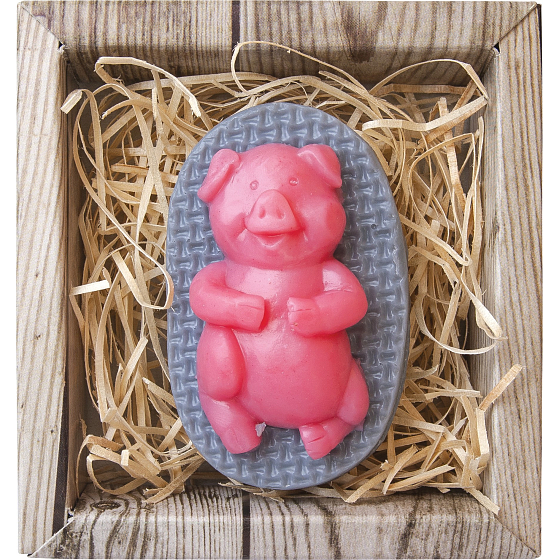 Böhmen Geschenke Sparschwein handgemachte Toilettenseife in einer Box von 75 g