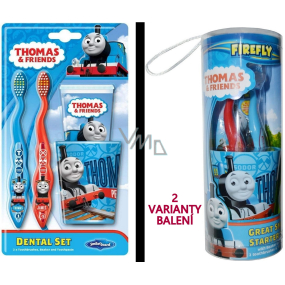 Thomas & Friends - Lokomotiva Tomáš Zahnpasta für Kinder 75 ml + 2 x Zahnbürste + Wasserbecher, Geschenkset