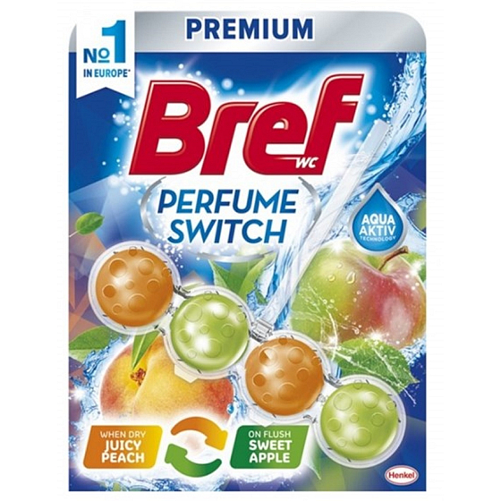 Bref Parfume Switch Peach Apple Toilettenblock mit Pfirsich und rotem Apfelduft 50g