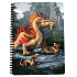 Prime3D Notebook A5 - Goldener Bergdrache 14,8 x 21 cm
