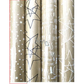 Zöwie Geschenkpapier 70 x 150 cm Weihnachten Luxus Scandi mit geprägten goldweißen Tupfen, Sterne